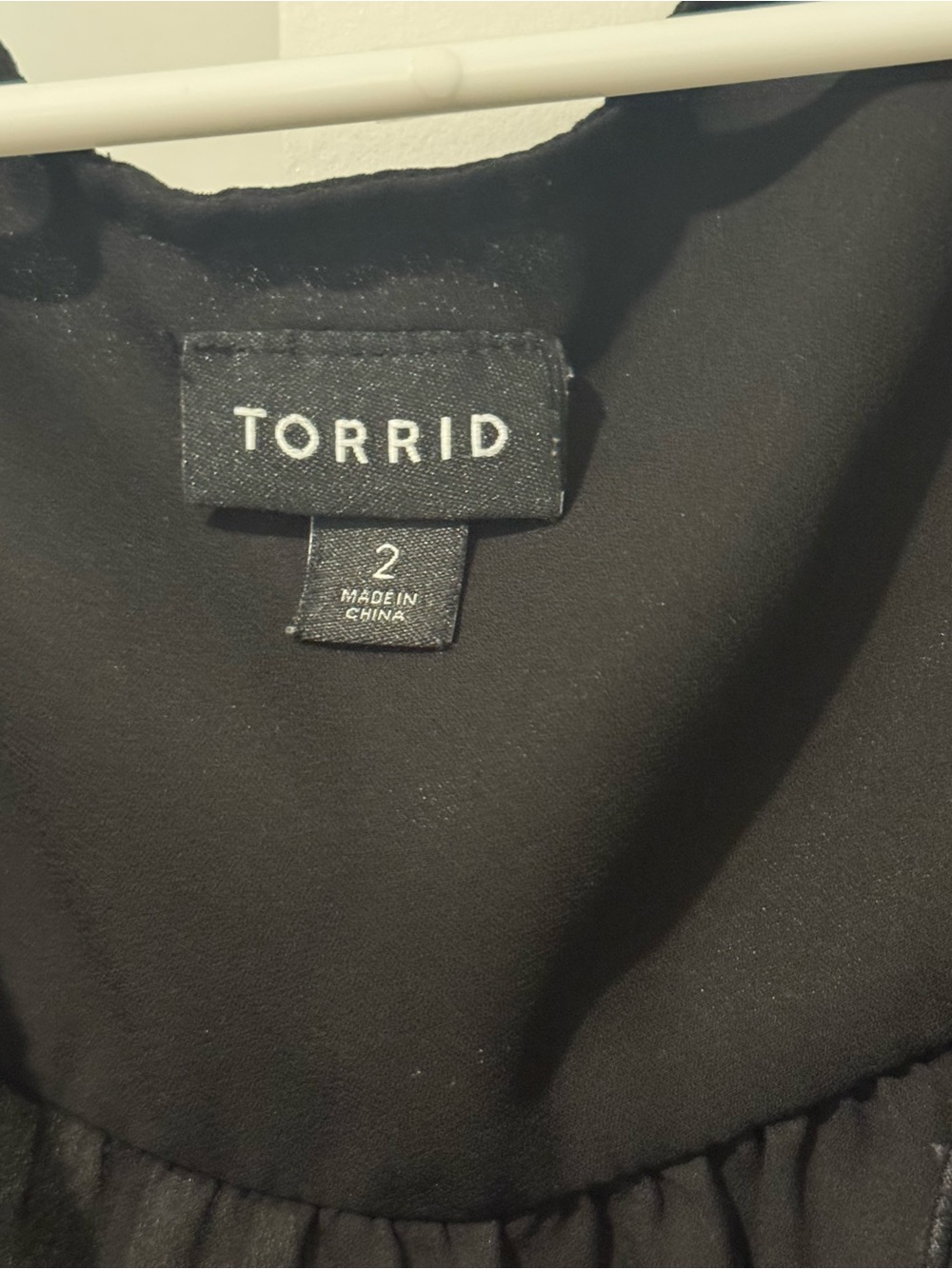 Torrid Black Embroidered Yoke Blouse - Picture 2 of 2